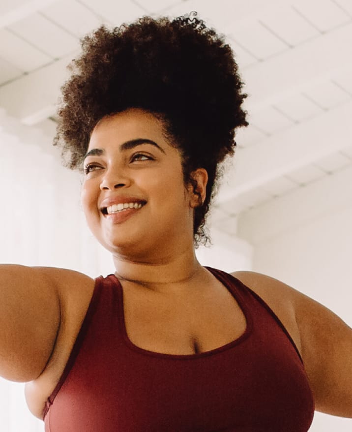 Close up of man smiling.